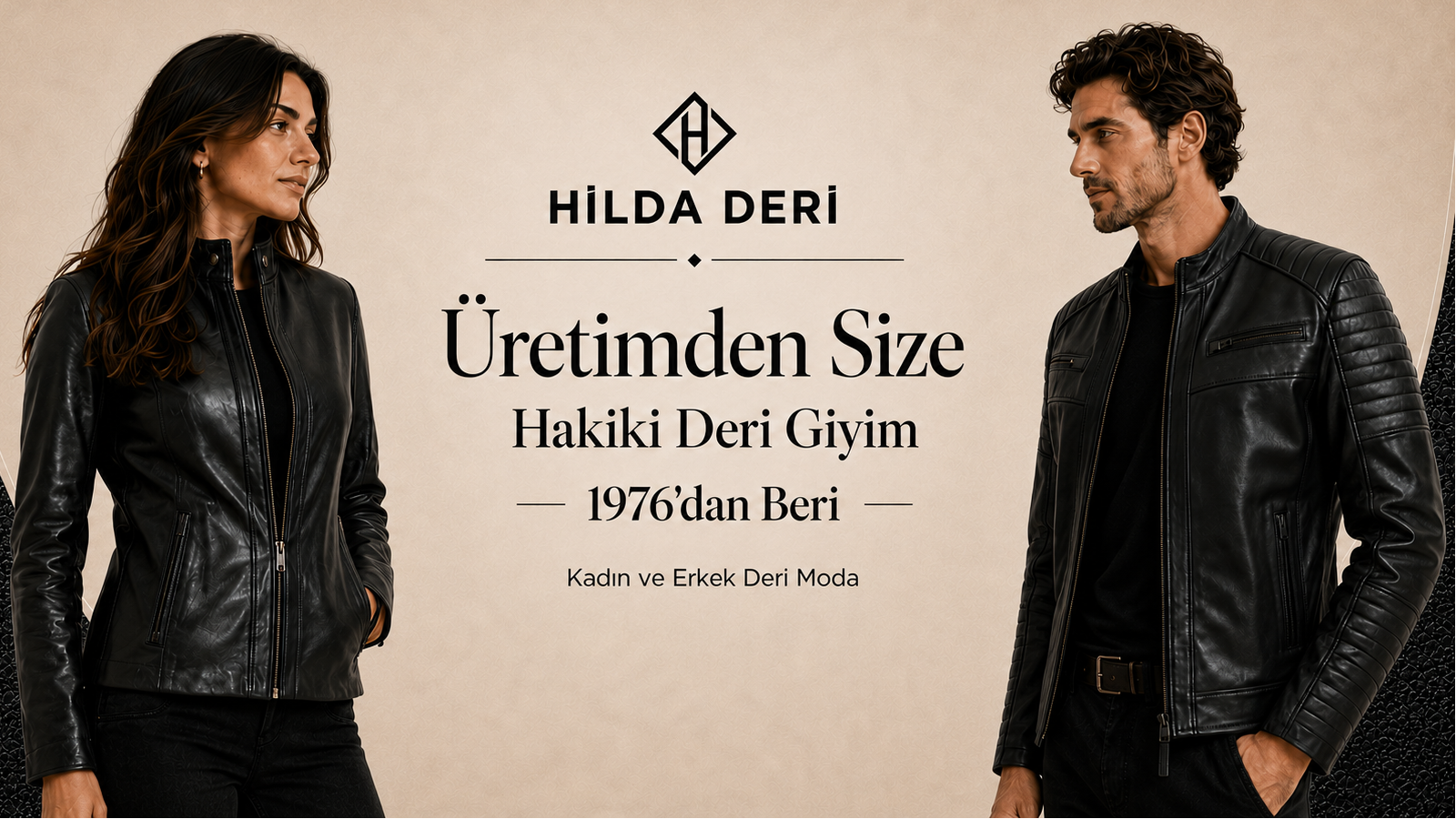 Hilda Deri - Kadın ve erkek hakiki deri ceket, yelek, pantolon, etek, elbise, kemer, cüzdan ve çanta koleksiyonu, 1976'dan beri Antalya'da üretim.